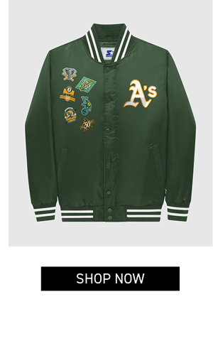 OAKLAND ATHLETICS VARSITY SATIN FULL-SNAP JACKET