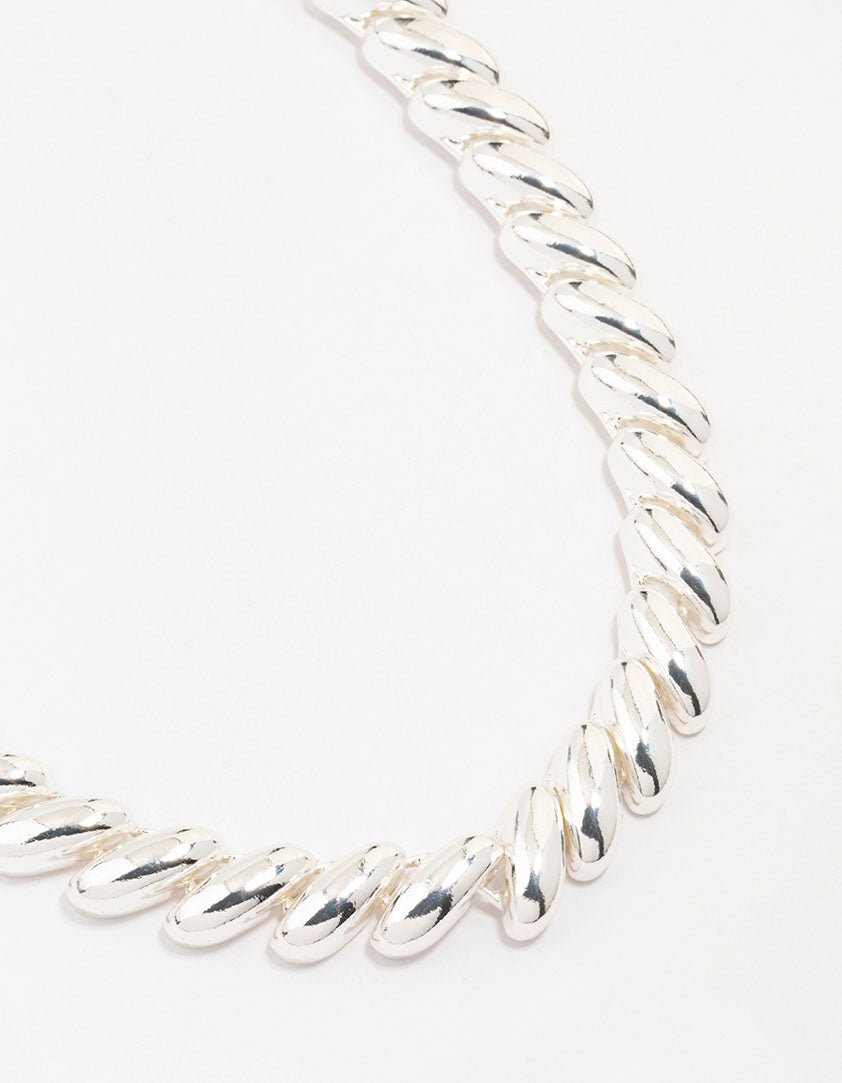 Image of Silver Chunky Short Necklace