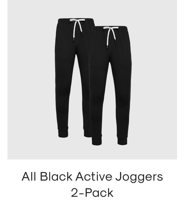 Black Active Joggers 2-Pack