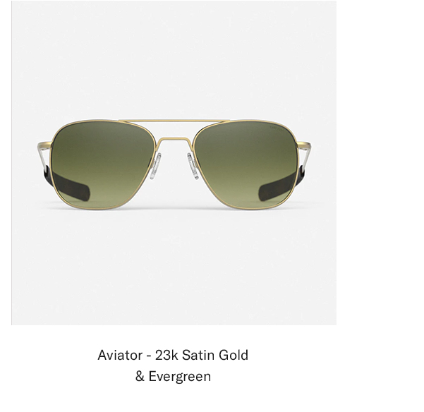 AVIATOR - 23K SATIN GOLD & EVERGREEN