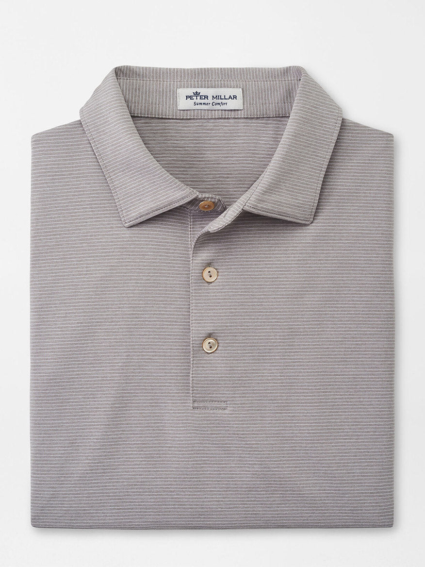 Image of Peter Millar Halford Performance Jersey Polo in Gale Grey