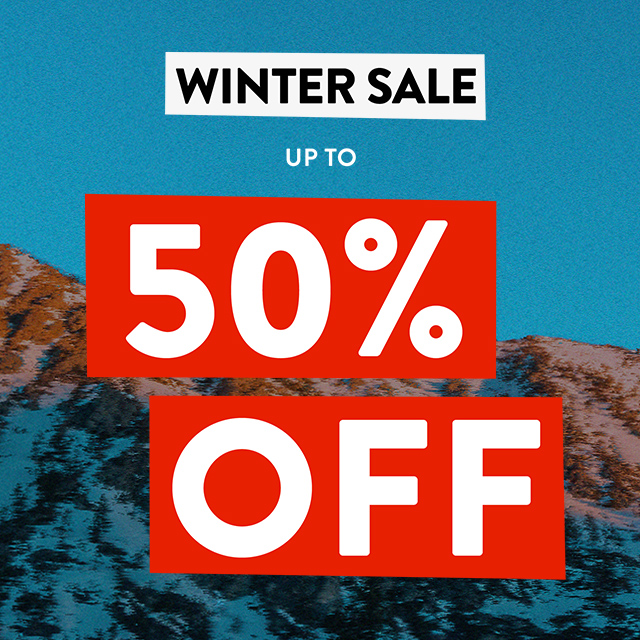 Winter Sale. Up to 50% off. 