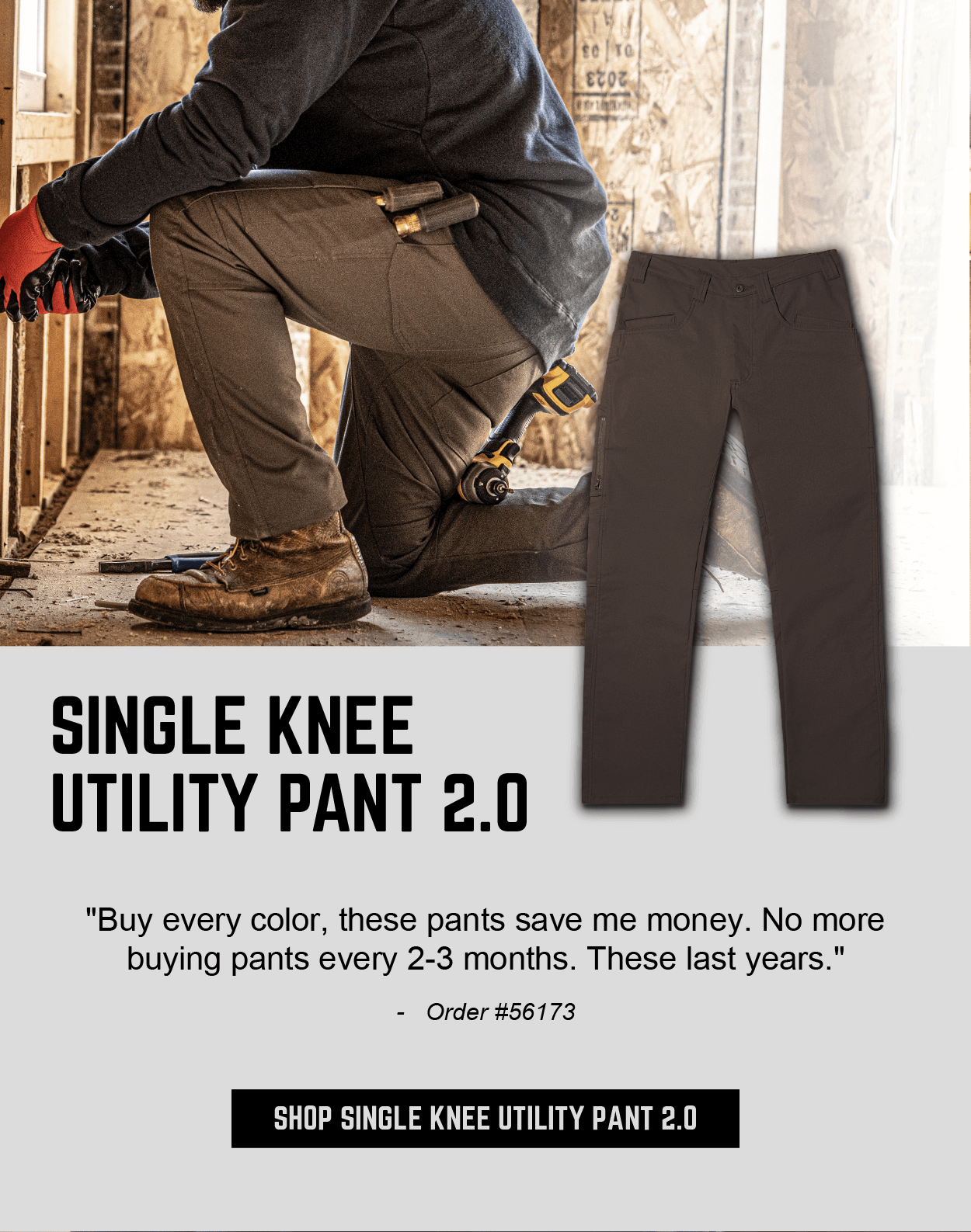 Single Knee Utility Pant 2.0