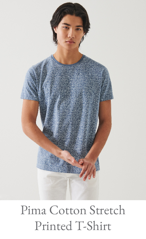 PIMA COTTON STRETCH PRINTED T-SHIRT