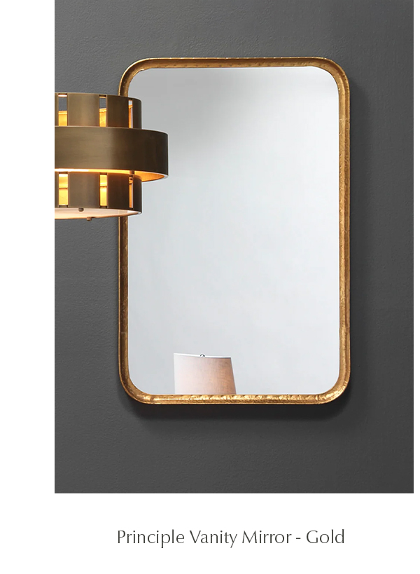 Principle Vanity Mirror in Gold - SHOP NOW