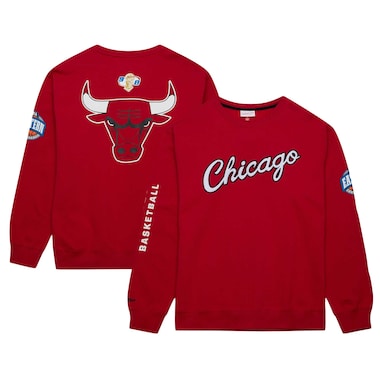  Mitchell & Ness Red  Hardwood Classics There and Back Pullover Sweatshirt