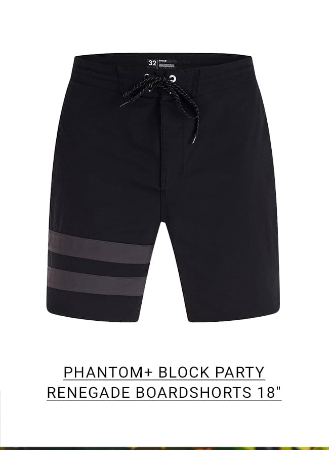 Phantom+ Block Party Renegade Boardshorts 18''