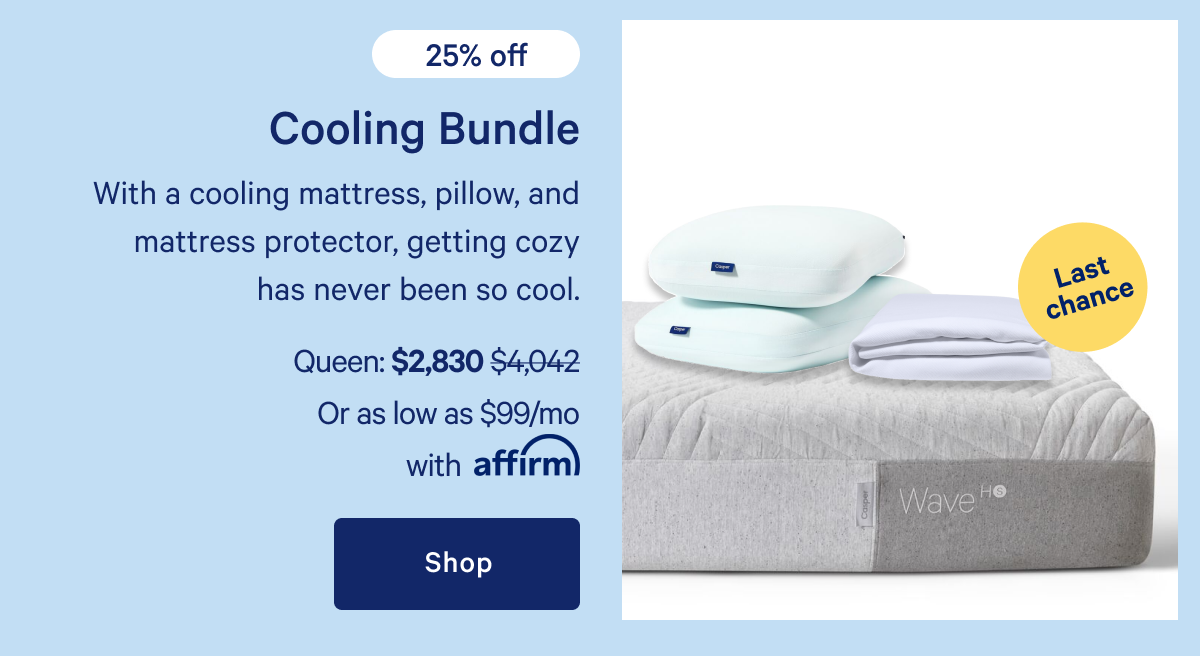 Snow Cooling Bundle >> With a cooling mattress, pillow, and mattress protector, getting cozy has never been so cool. >> Shop >>