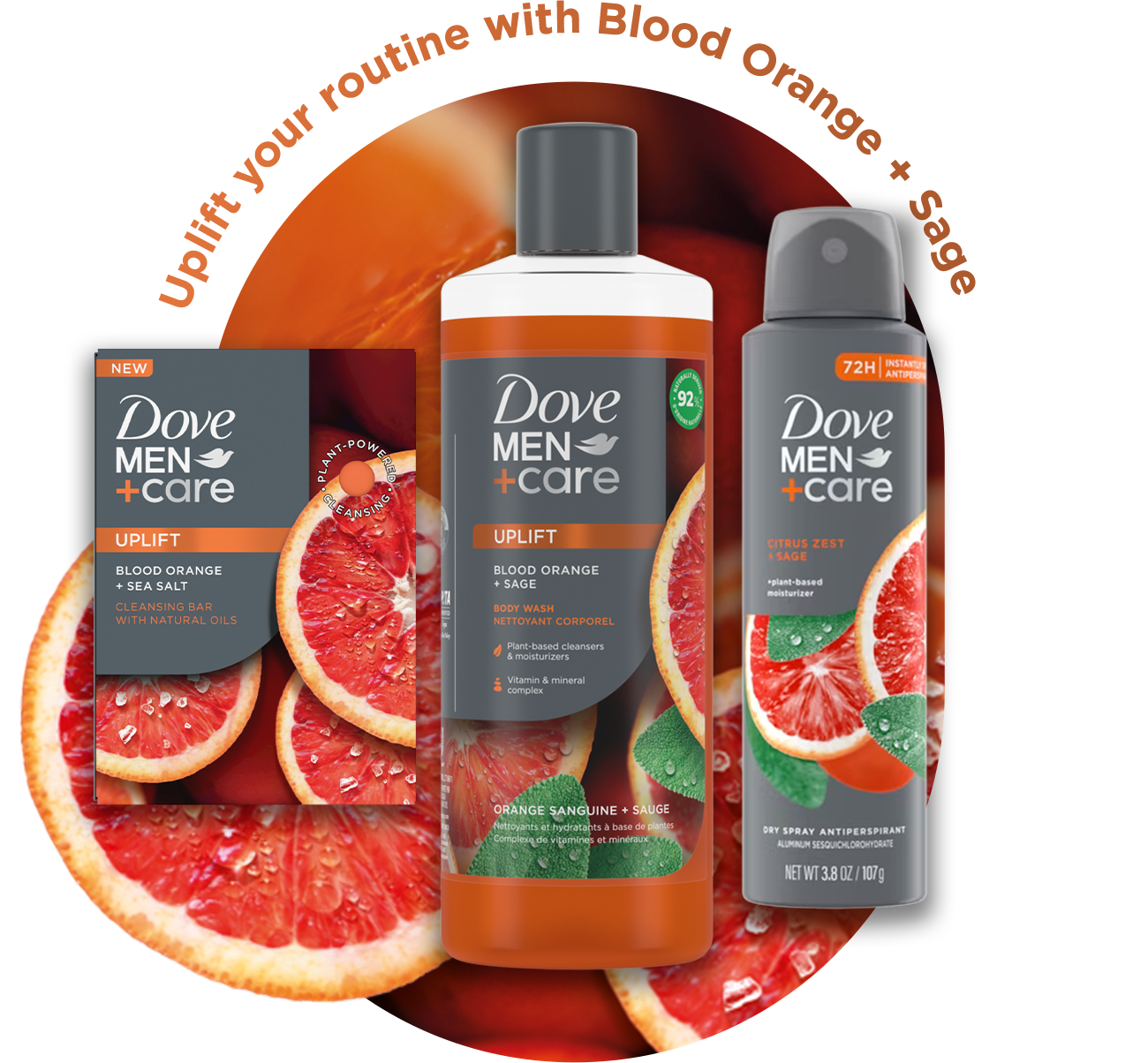 Uplift your routine with Blood Orange + Sage | Dove MEN +care