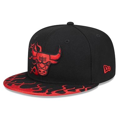  New Era Black   Rally Drive Flames 9FIFTY Snapback Hat