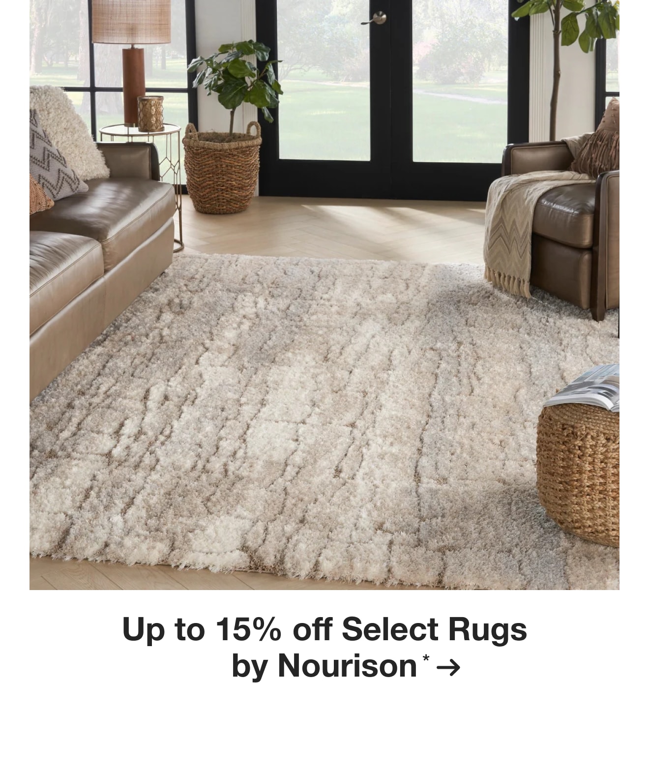 Up to 15% off Select Rugs by Nourison*