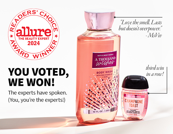 Readers' Choice Aware Winner. Allure best of beauty 2024. You voted, we won! The experts have spoken (You, youre the experts). Love the smell. Lasts but doesnt overpower. Ms VIV. Third win in a row!