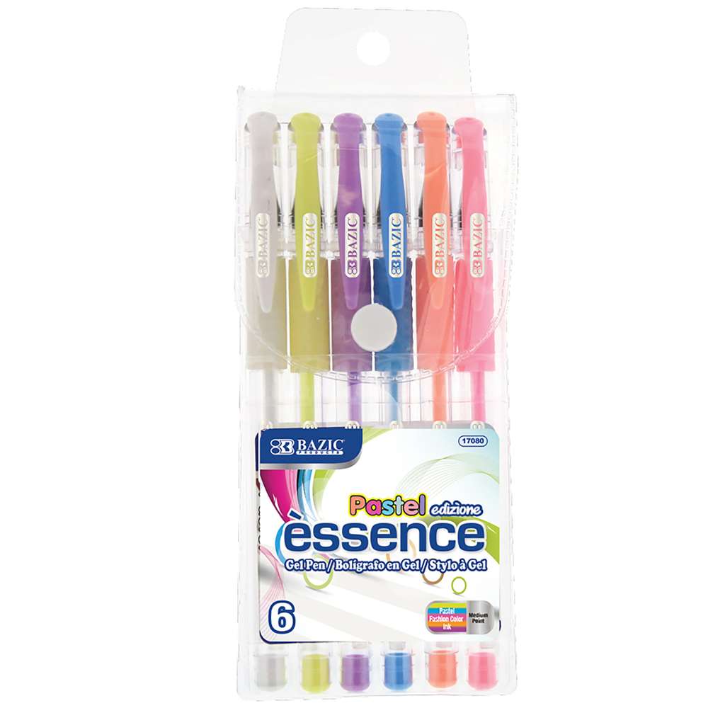 Image of Essence Gel Pen 6 Pastel Color w/ Cushion Grip