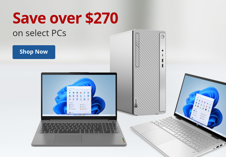 Save over $270 on select PCs