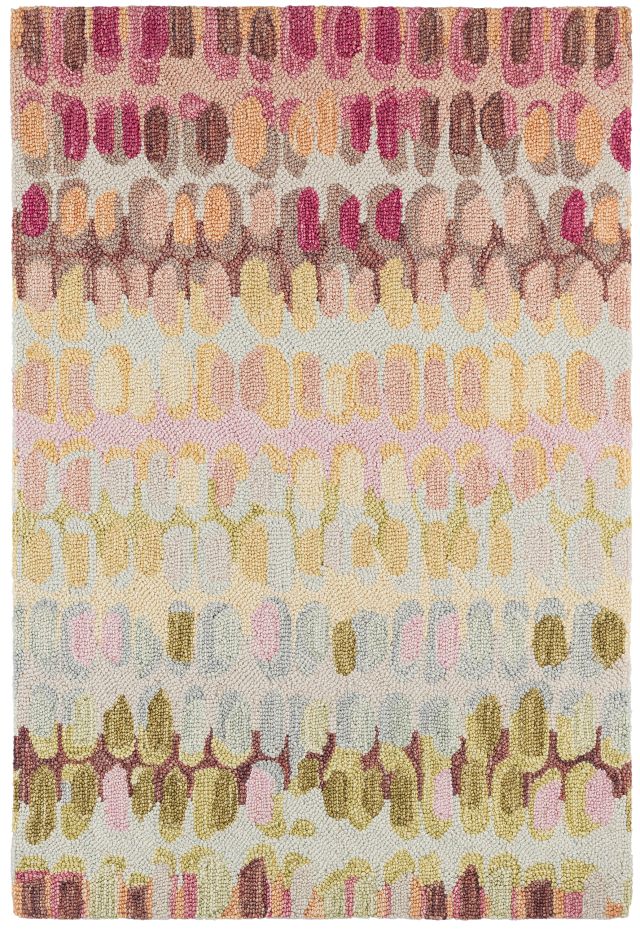 Image of Paint Chip Pastel Hand Micro Hooked Wool Rug