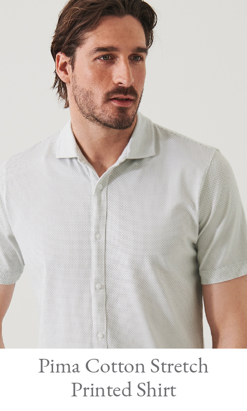 PIMA COTTON STRETCH PRINTED SHIRT