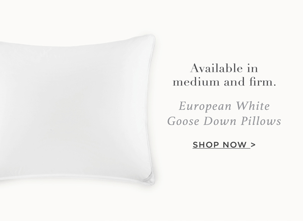 European White Goose Down Pillows