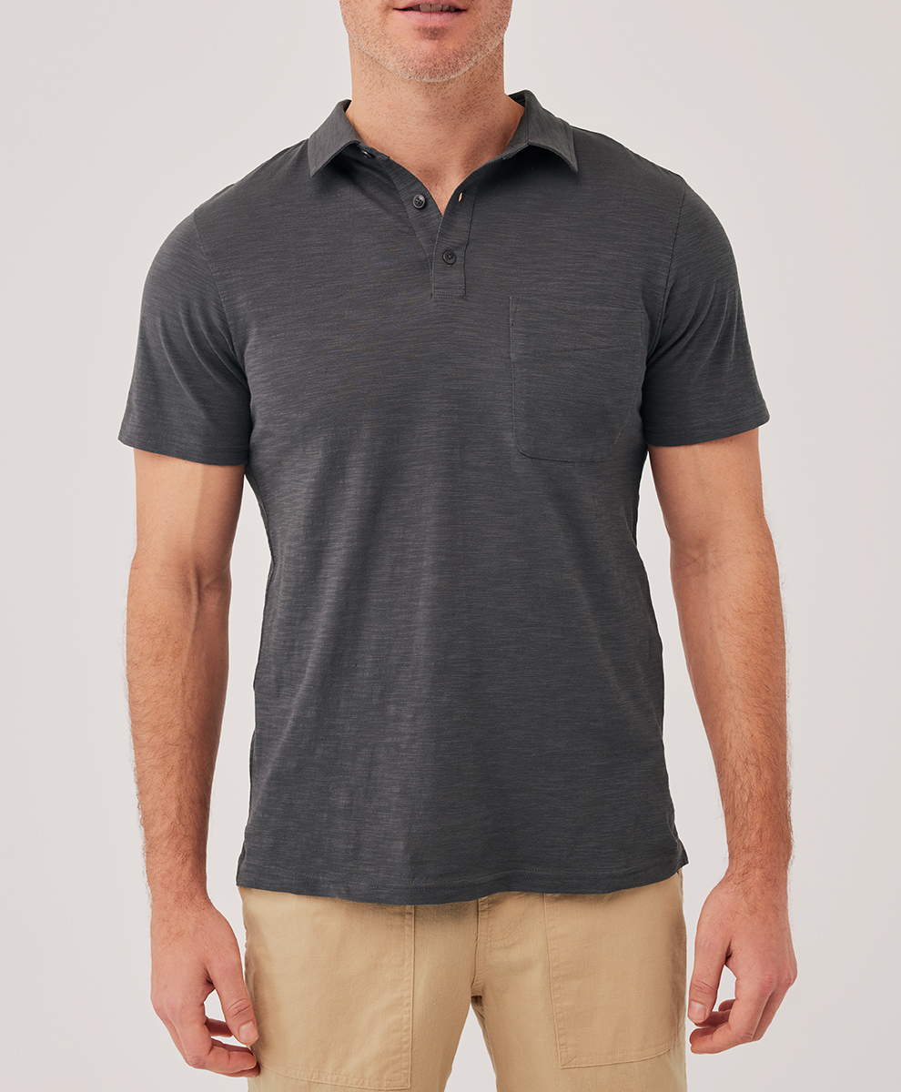 Image of Men's Field Midweight Slub Polo