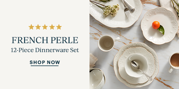 FRENCH PERLE  12-Piece Dinnerware Set  SHOP NOW