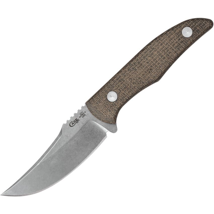 Case XX 76935 Chris Taylor Stonewashed Hunter CT1 Fixed Blade Knife Green Handles