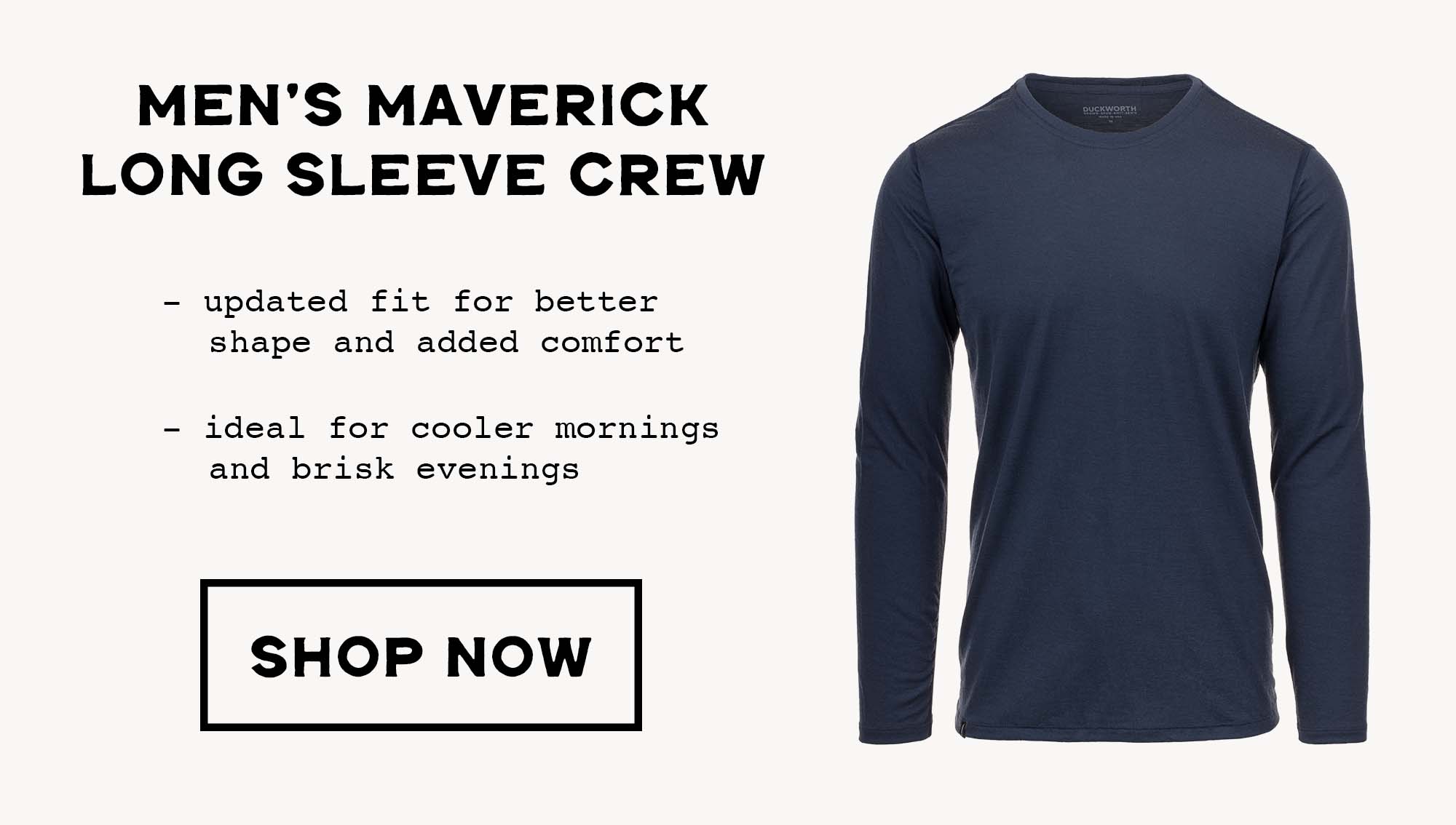 men's maverick long sleeve crew