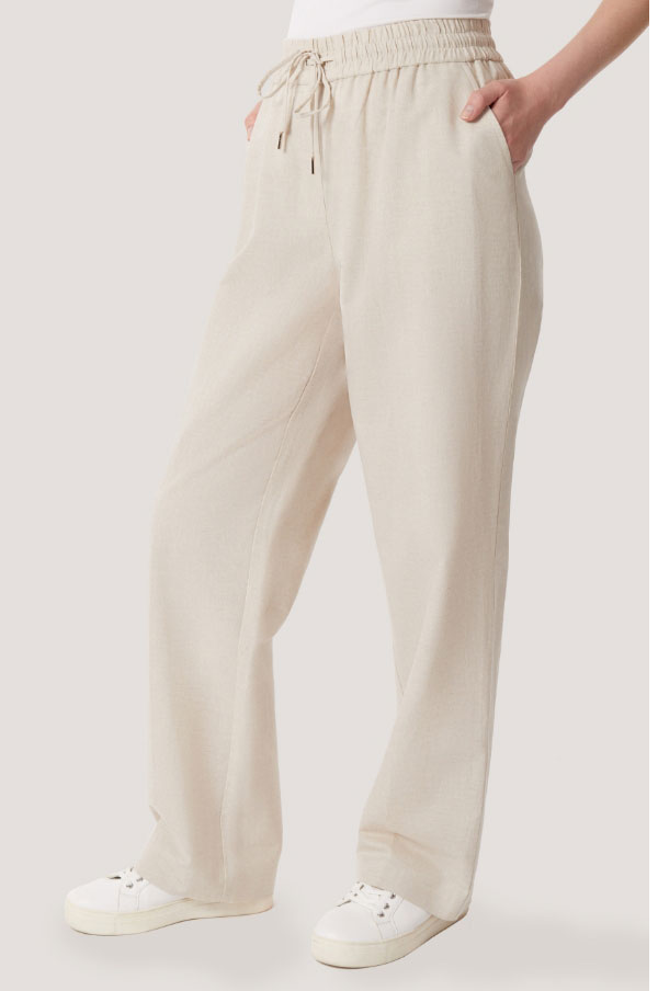 Pull-On Linen Drawstring Trousers