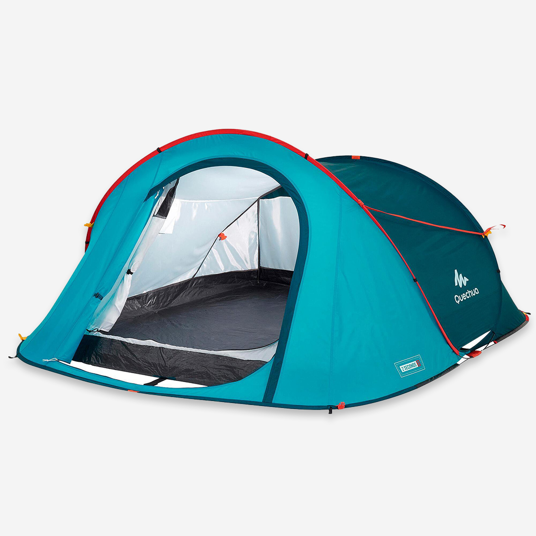 Quechua 2 Second Waterproof Pop Up Camping Tent 3 Person