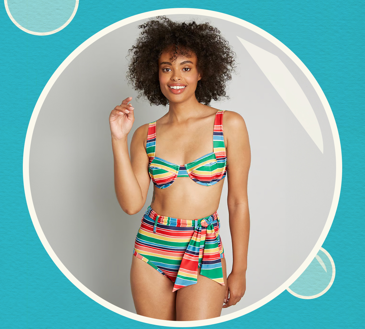 The Greta High-Waisted Bikini Bottom