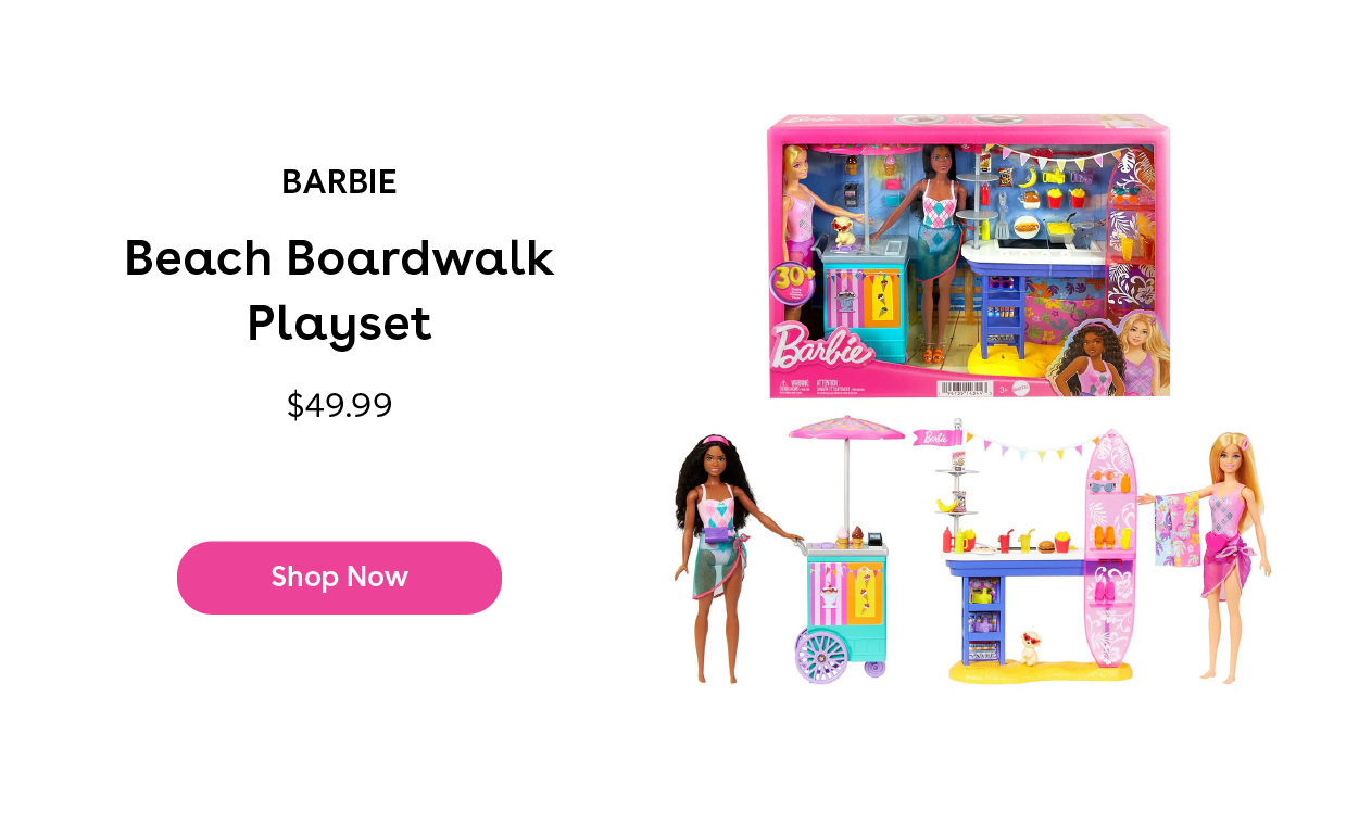 Barbie Beach Boardwalk Playset $49.99 Shop Now