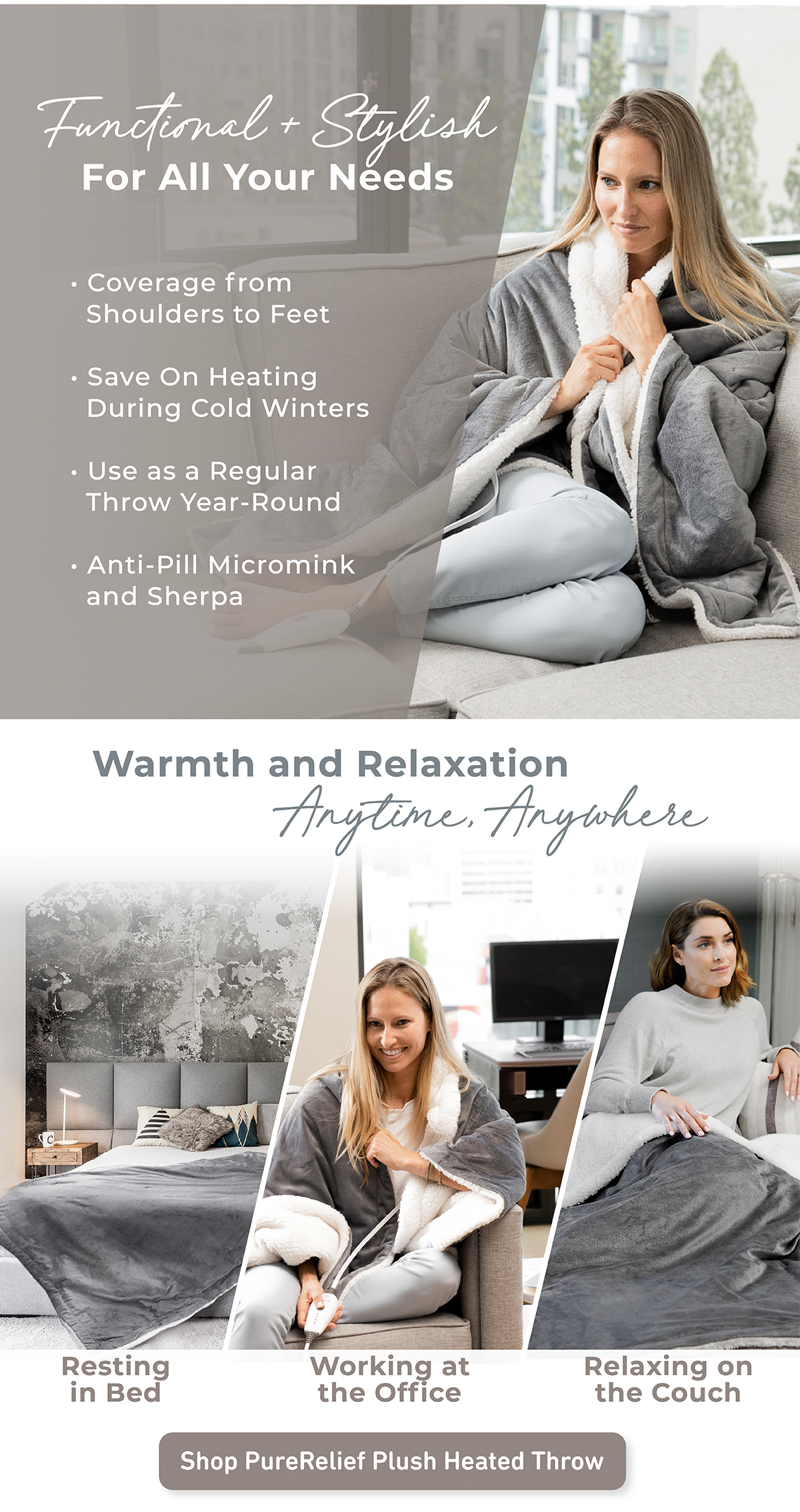 Our Heated Throw is Functional and Stylish For All Your Needs