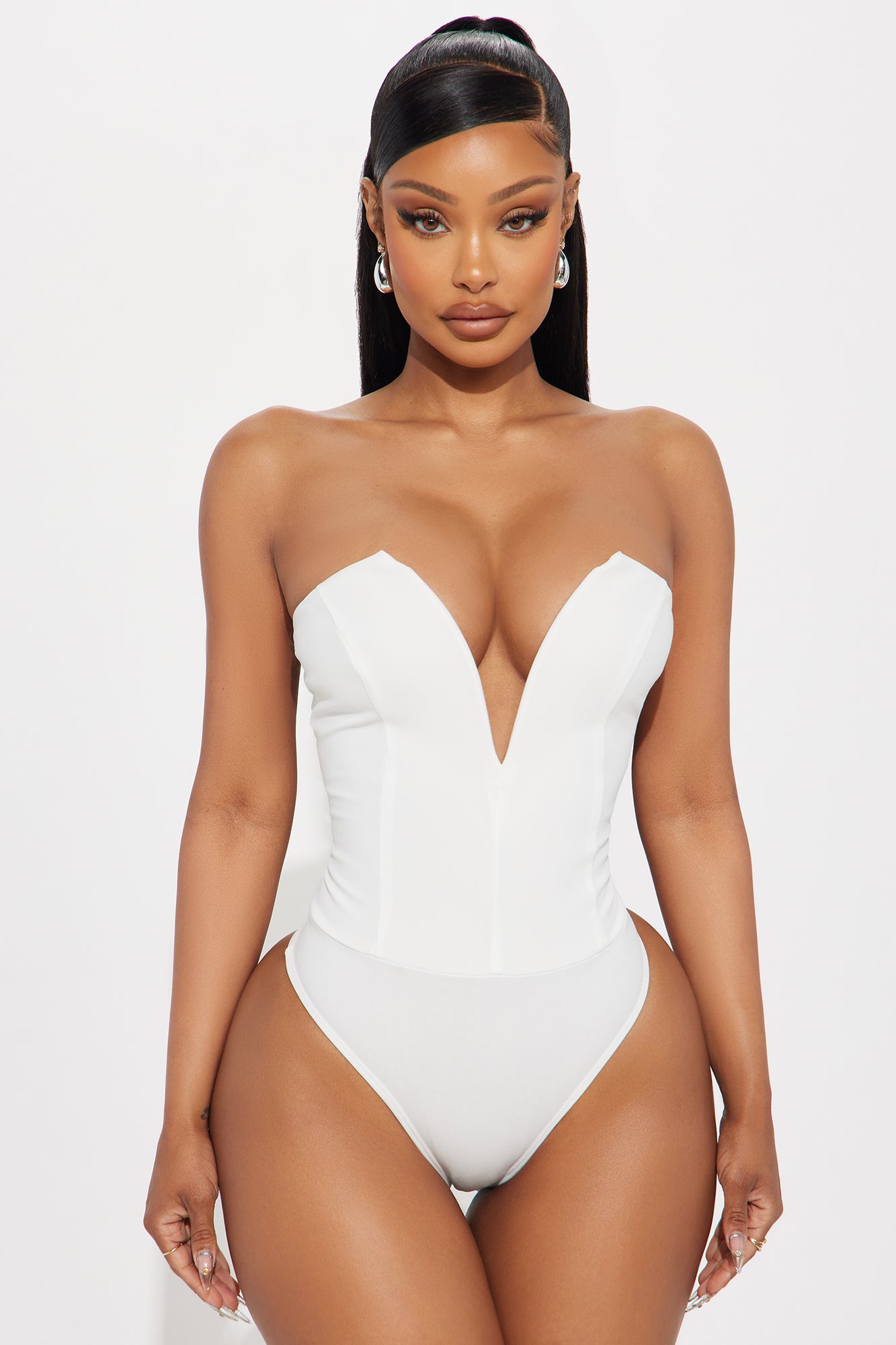 Image of French Kiss Bodysuit - White