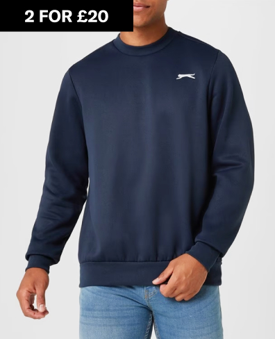 Slazenger Fleece Crew Sweater Mens