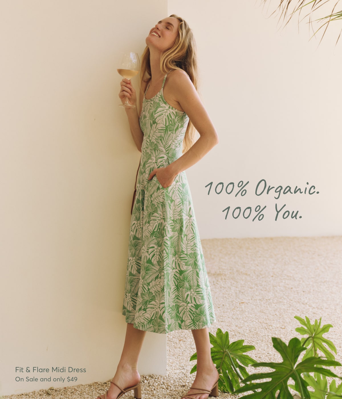 100% Organic. 100% You. - Fit & Flare Midi Dress, On sale and only $49