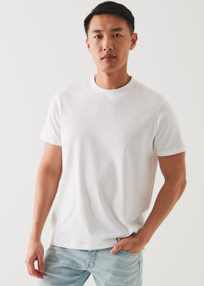 ORGANIC PIMA COTTON HIGH NECK T-SHIRT