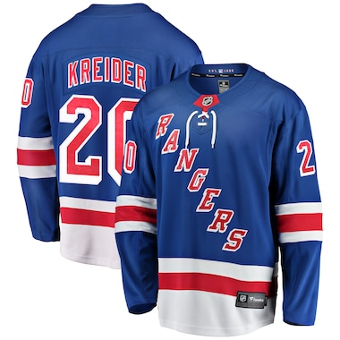  Fanatics Chris Kreider Blue  Home Breakaway Player Jersey