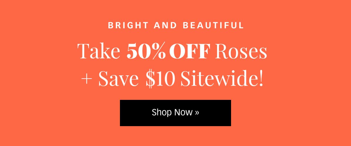 50% Off Roses + $10 Off Everything Else! Shop Now »