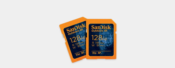 SanDisk® Outdoors 4K microSDXC™  UHS-I Card with SD Adapter