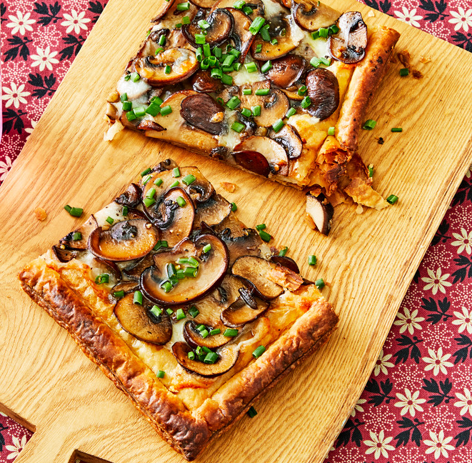 This Mushroom Pizza Has a Puff Pastry Crust