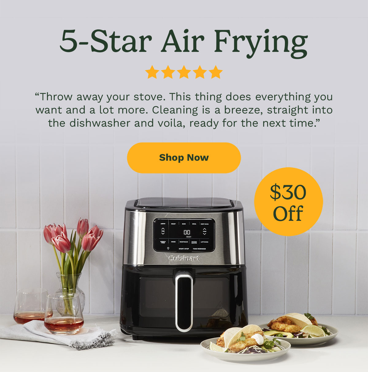 5-Star Air Frying - $30 Off - Shop Now