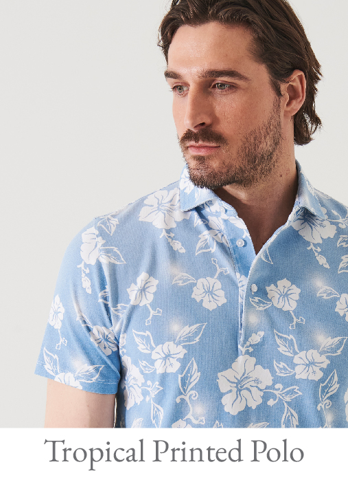 PIMA COTTON STRETCH PRINTED POLO