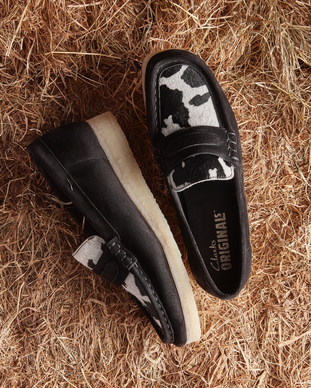 Wallabee Loafer Cow Print Hair On