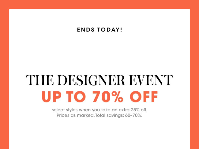 the designer event - save up to 60%