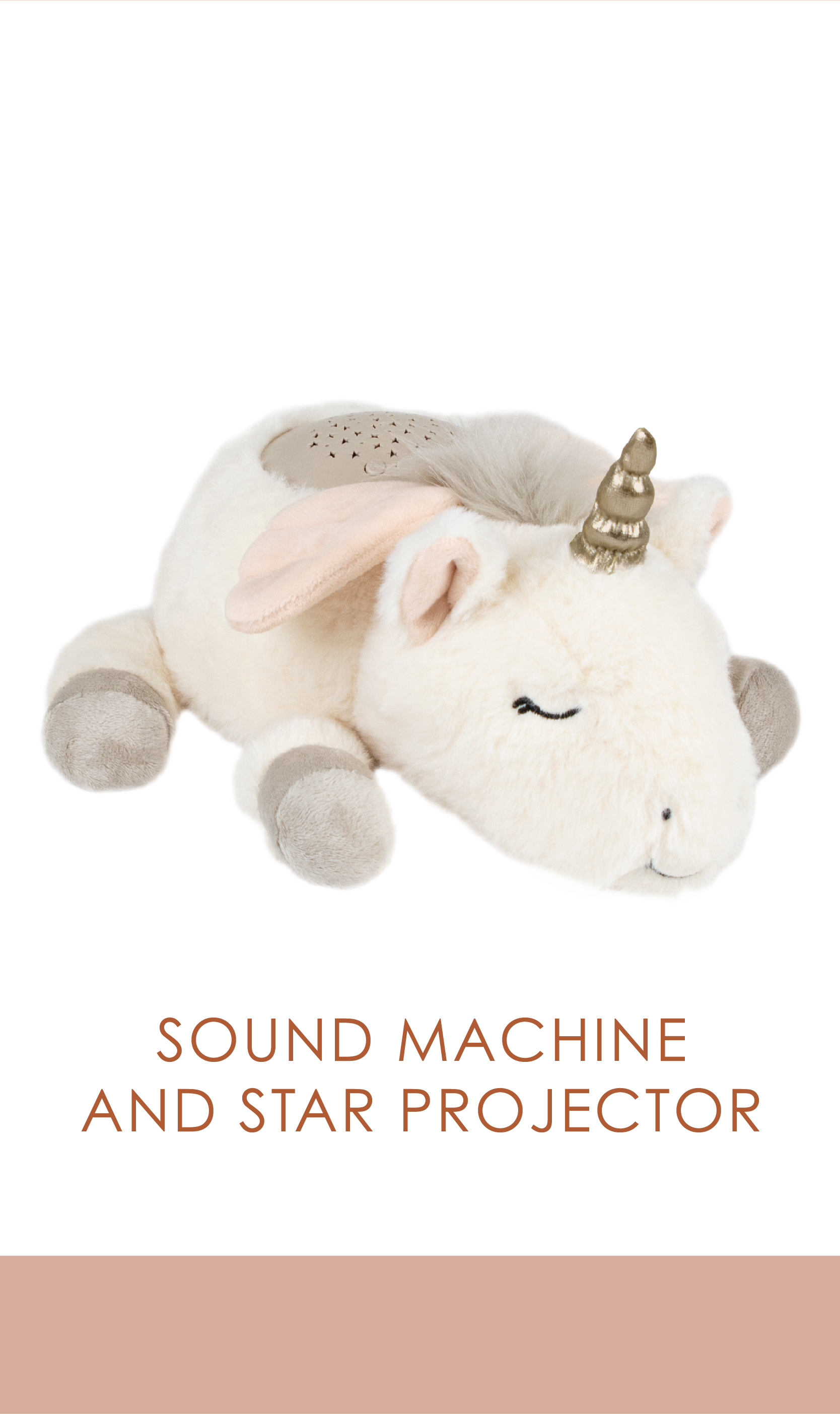 PureBaby® Sound Sleepers Sound Machine and Star Projector - Unicorn