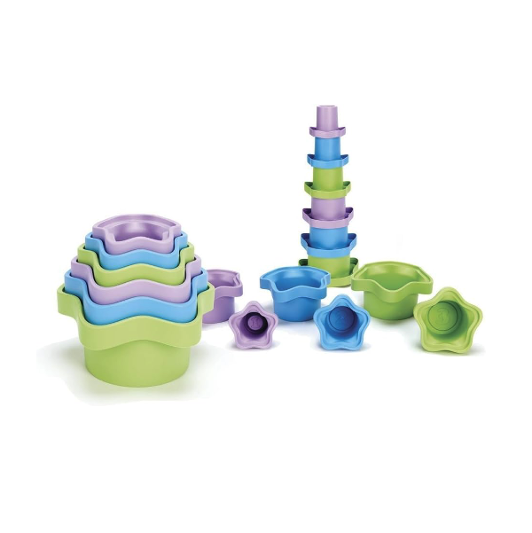 Green Toys Colorful Bath Stacking Cups