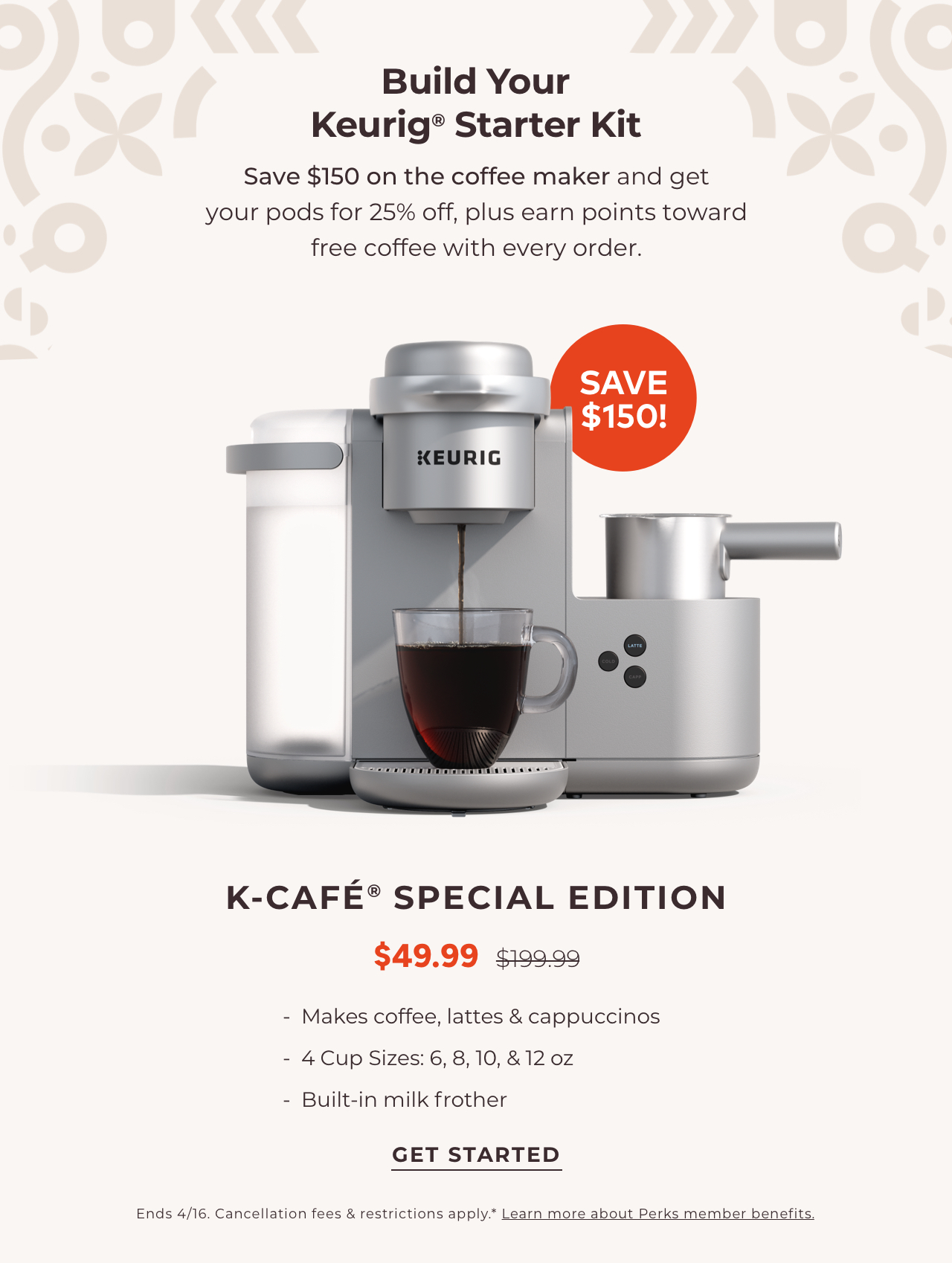 K-Cafe® Special Edition Starter Kit for $49.99