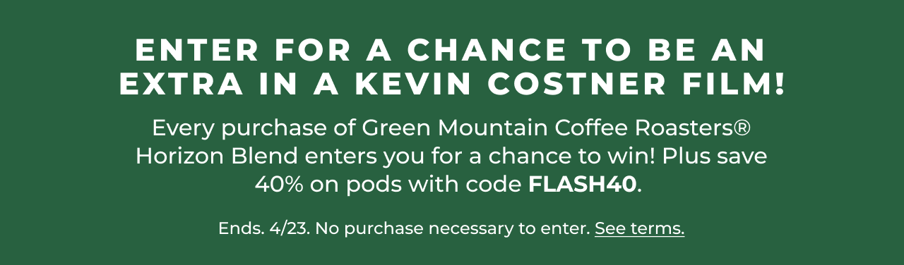 Enter for a chance to be an extra in a Kevin Costner film!