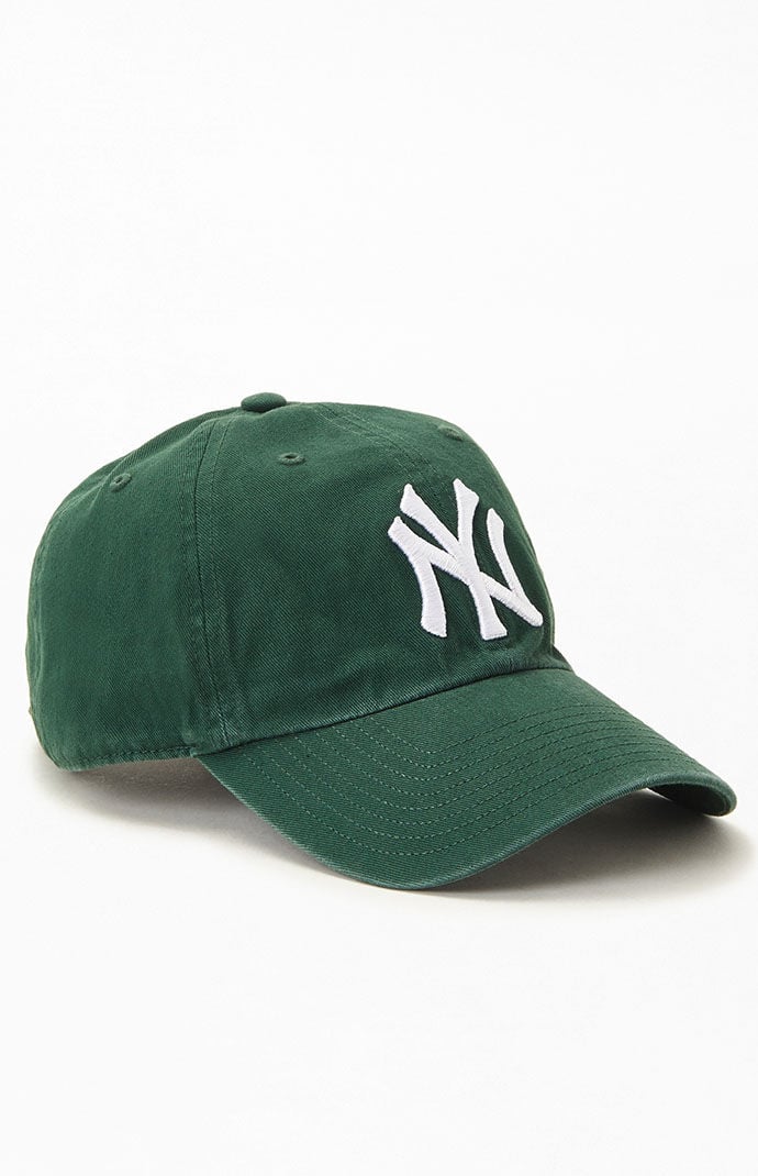 Image: Forest Green NY Yankees Strapback Dad Hat