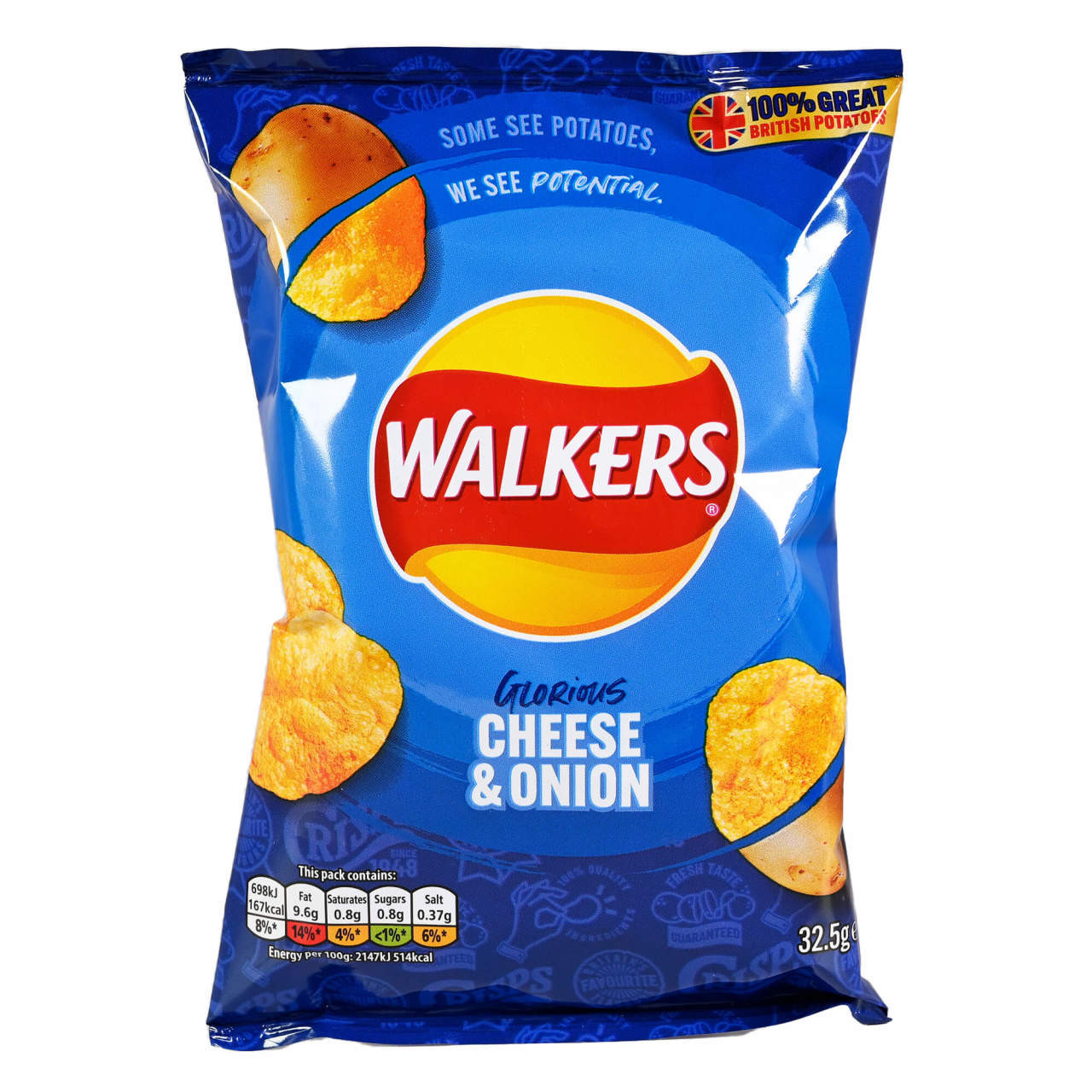 Image of Walkers' Cheese & Onion Crisps - 1.12oz (32g)