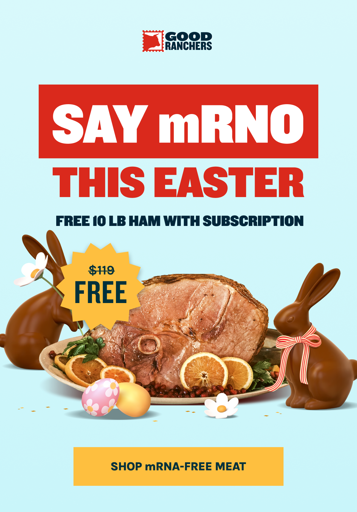 Say mRNO this Easter - Subscribe & Get a FREE 10lb Ham