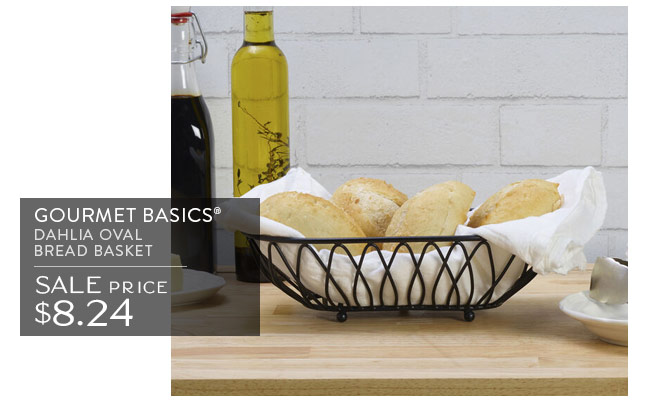 GOURMET BASICS® Dahlia Oval Bread Basket